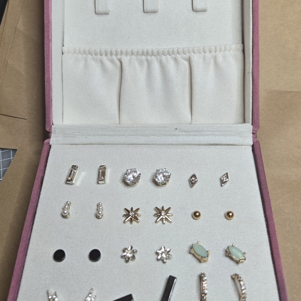 Earring Set with Travel Case